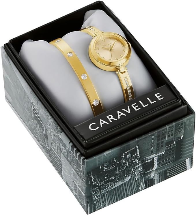 Caravelle by Bulova Women’s Gold-Tone Quartz Watch ONLY 26MM 44X100