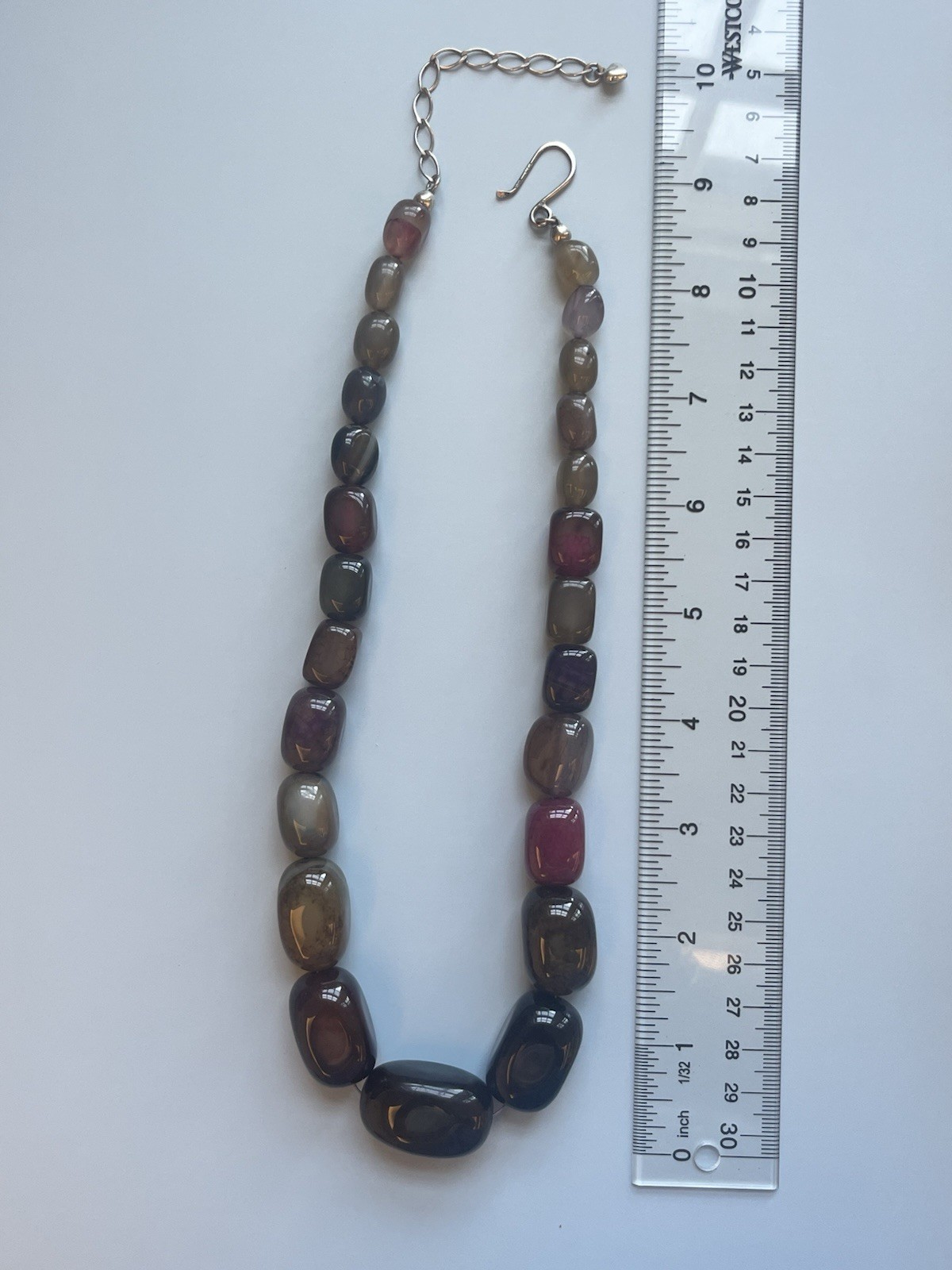 JAY KING Sterling Silver Multi-Color Agate Bead 19″ – 21” Necklace