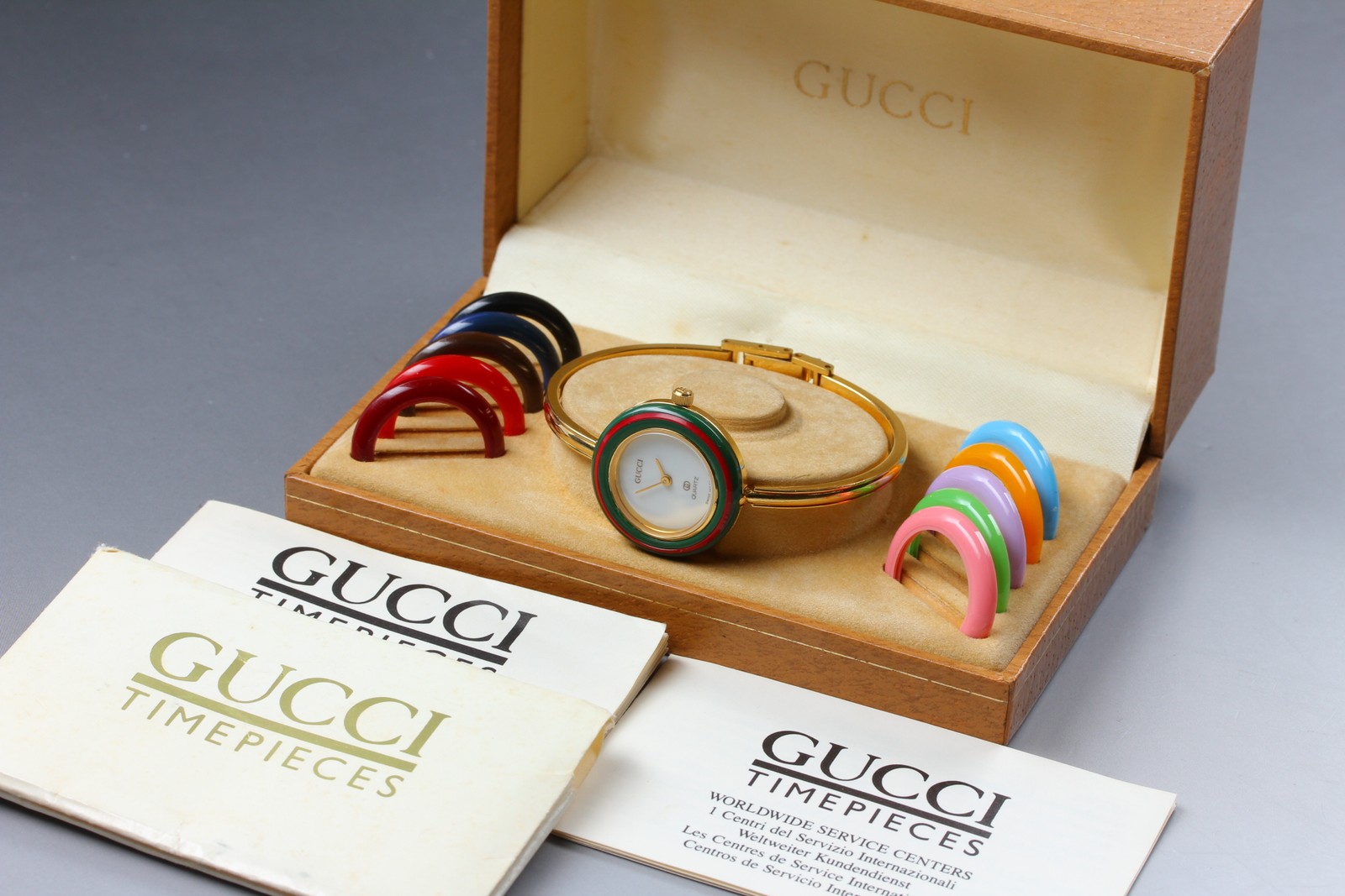 [Excellent] GUCCI 1100-L Change Bezel 11/12 Women’s QZ Watch White 11 Colors