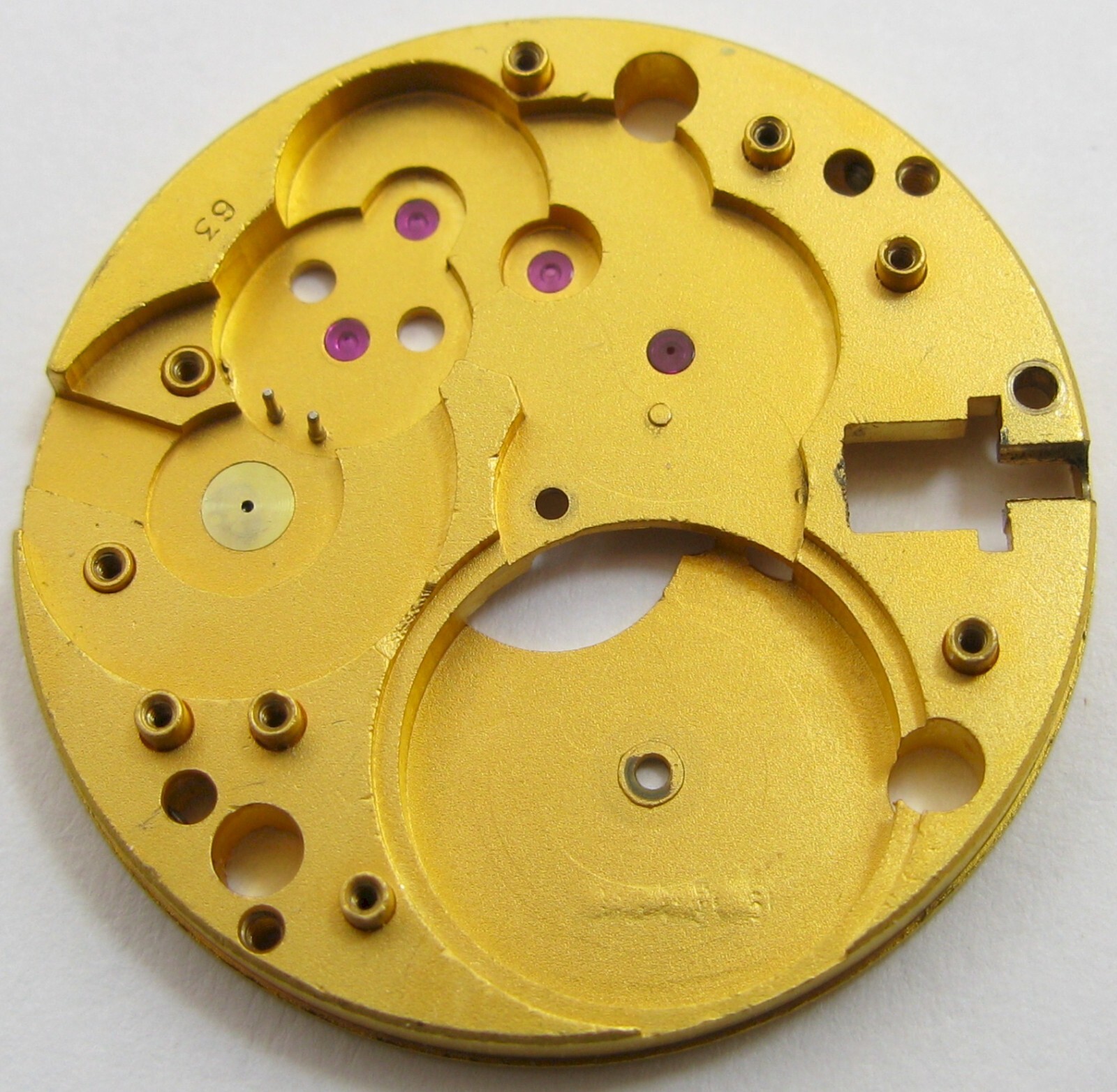Smiths 12″ C50464E 17 jewels Watch movement part main plate #100