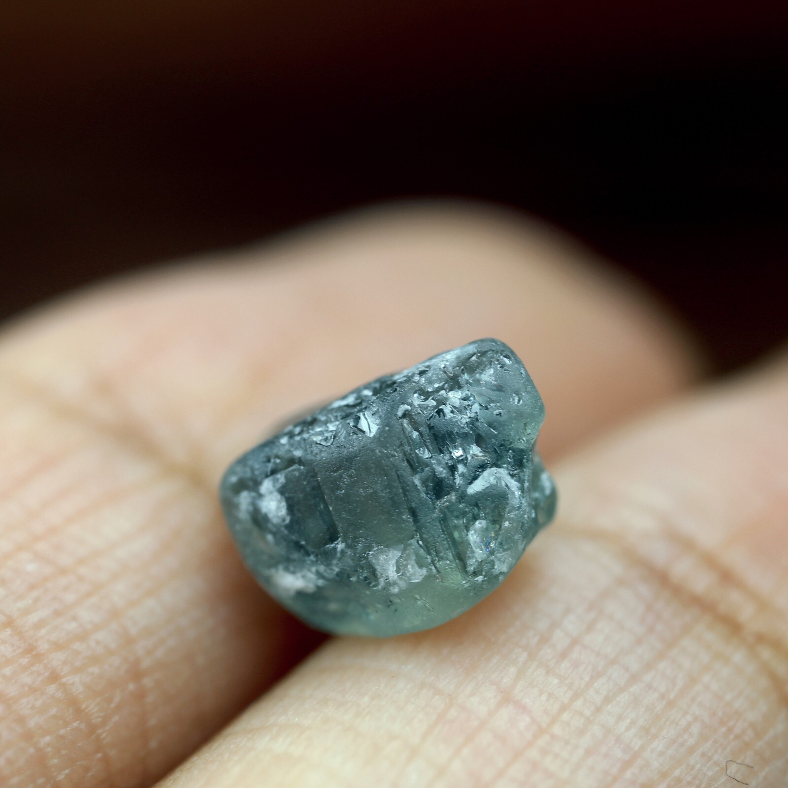 Impressive Certified 3.93ct Natural Teal Sapphire Australian Rough 9.2×6.9mm