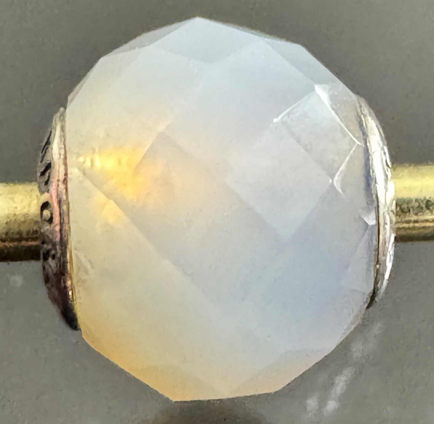 Pandora ESSENCE Collection Patience Charm with Faceted Blue Lace Agate 796044BLA