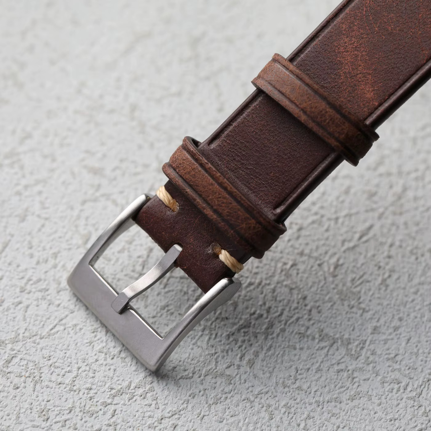 Handmade Italian Pueblo Leather Watch Strap 18-22mm Men’s Vintage Watch Band