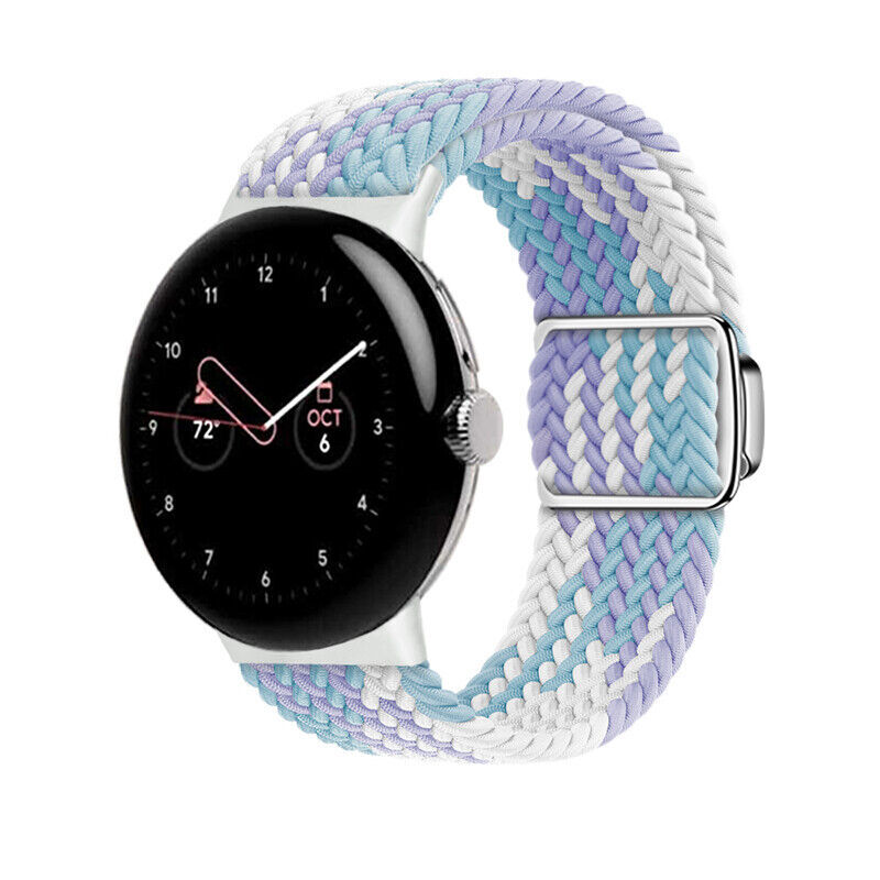 For Google Pixel Watch 3 41/45MM Replacement Magnetic Woven Nylon Elastic Band