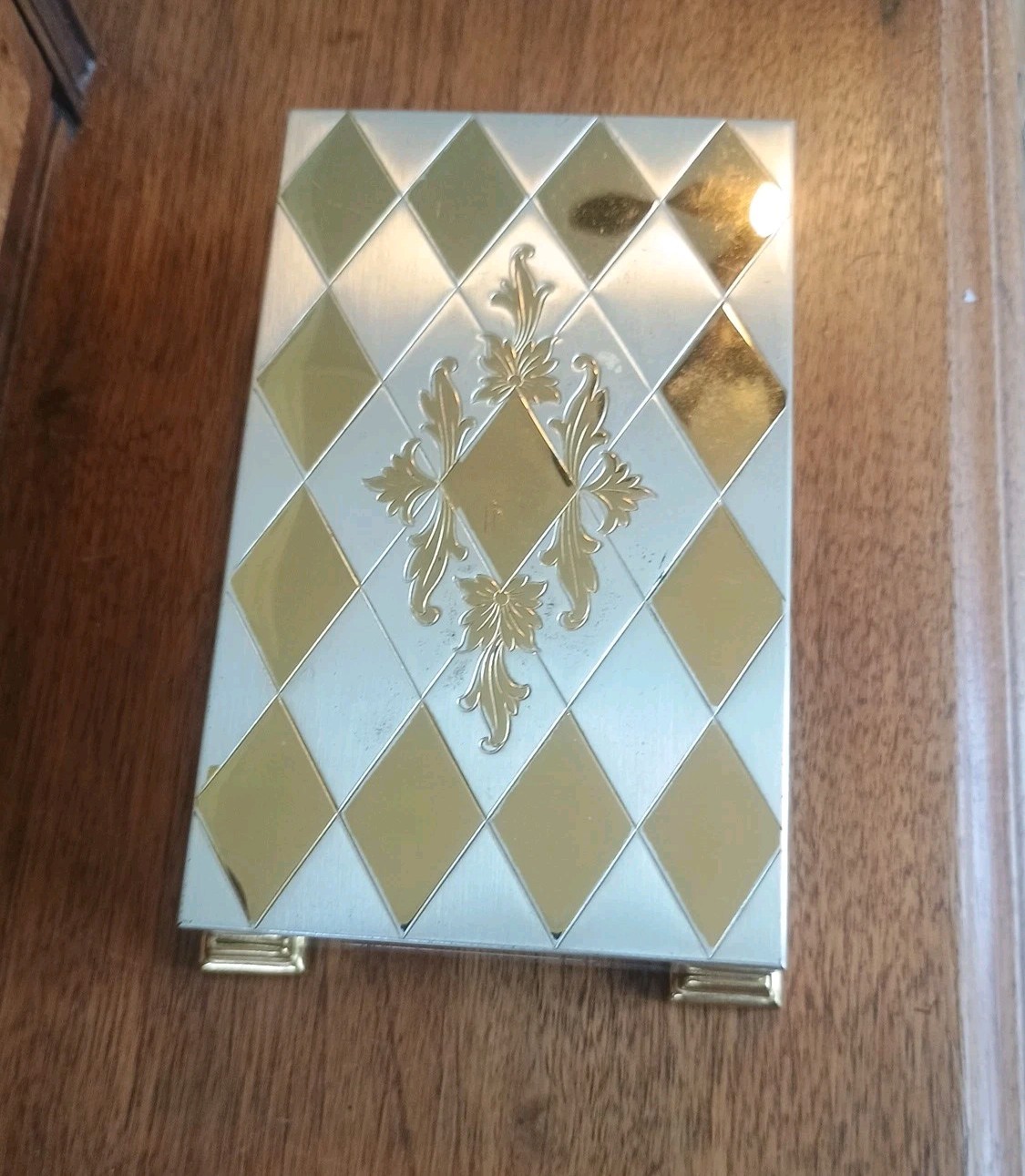 Minaudiere Compact Cigarette Makeup Footed Case Longines Watch Box 4×6 Dresser