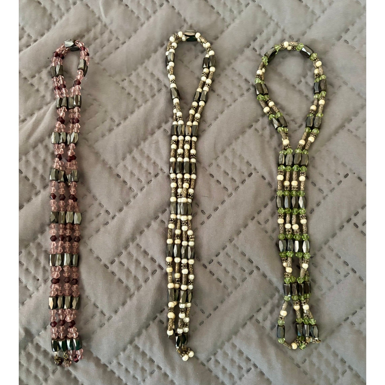 Vintage Magnetic Magnetite Multi-Strand Beaded Bracelet Necklace Choose 1