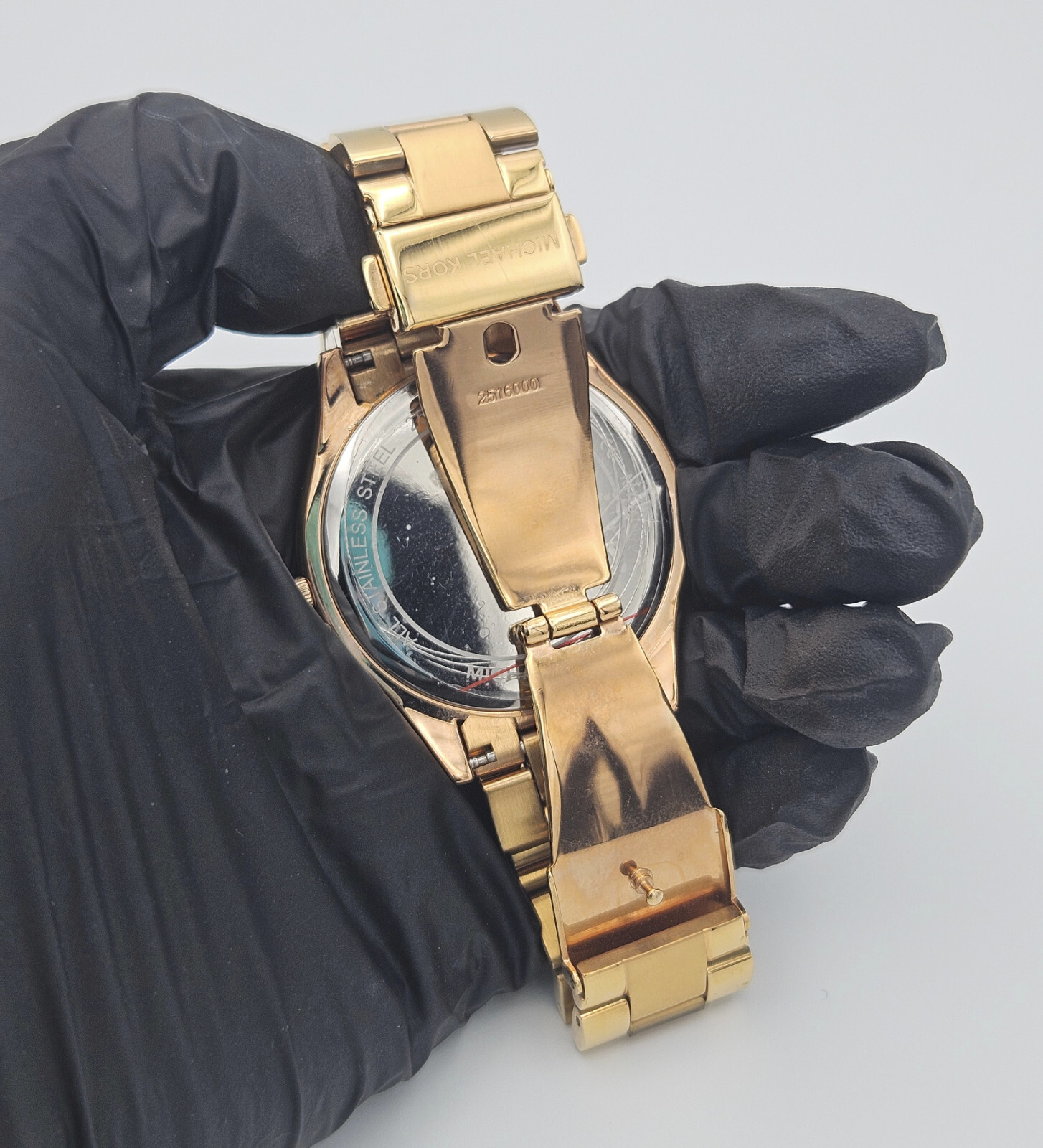 Michael Kors Argyle Gold Stainless Steel Watch with Rose Gold Dial MK3336