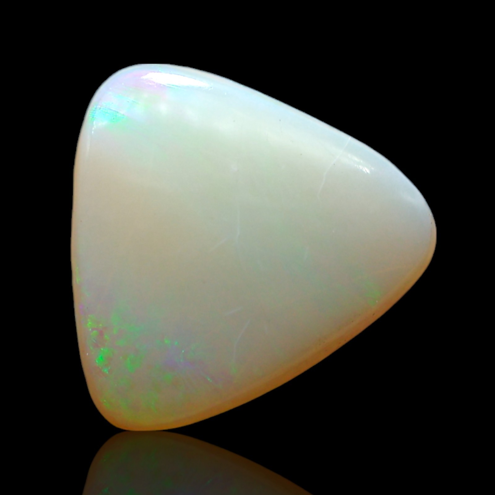 2.00 Cts Natural Fire Opal Gemstone Earrings Making Trillion Cabochon 11x11x3 mm