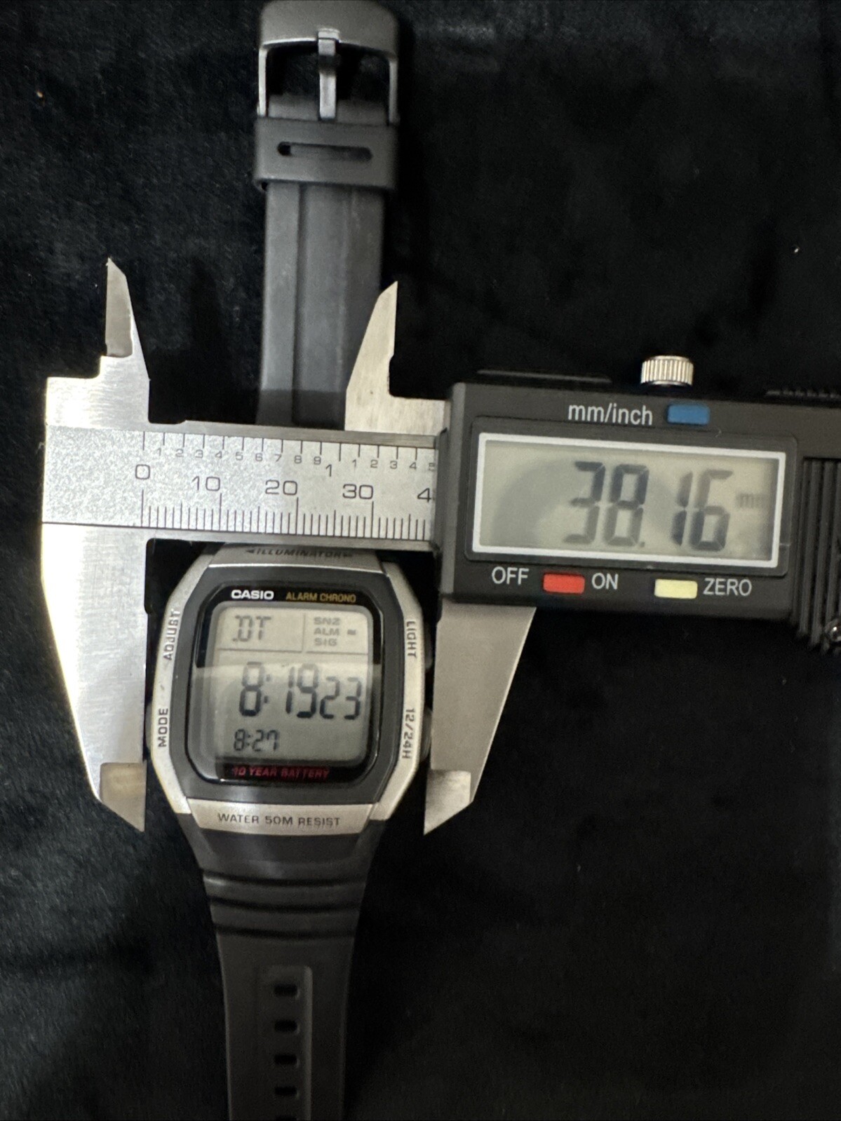 Casio W-96H-1BVDF Men Digital 10-Year Battery Watch, Black