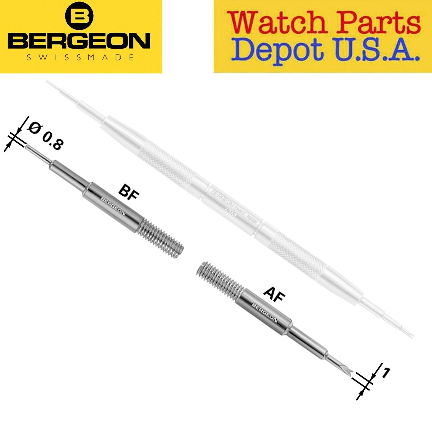Bergeon 6767-AF 6767-BF – Replacement FINE / FORKED Tips for 6767-F 7767-F Tools