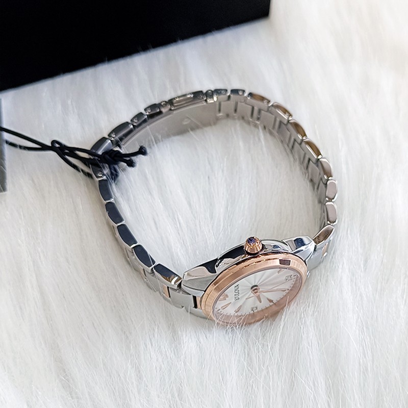 Bulova 98P200 Lady Sutton White&Rose Gold Diamond Quartz Women’s New Watch 28mm