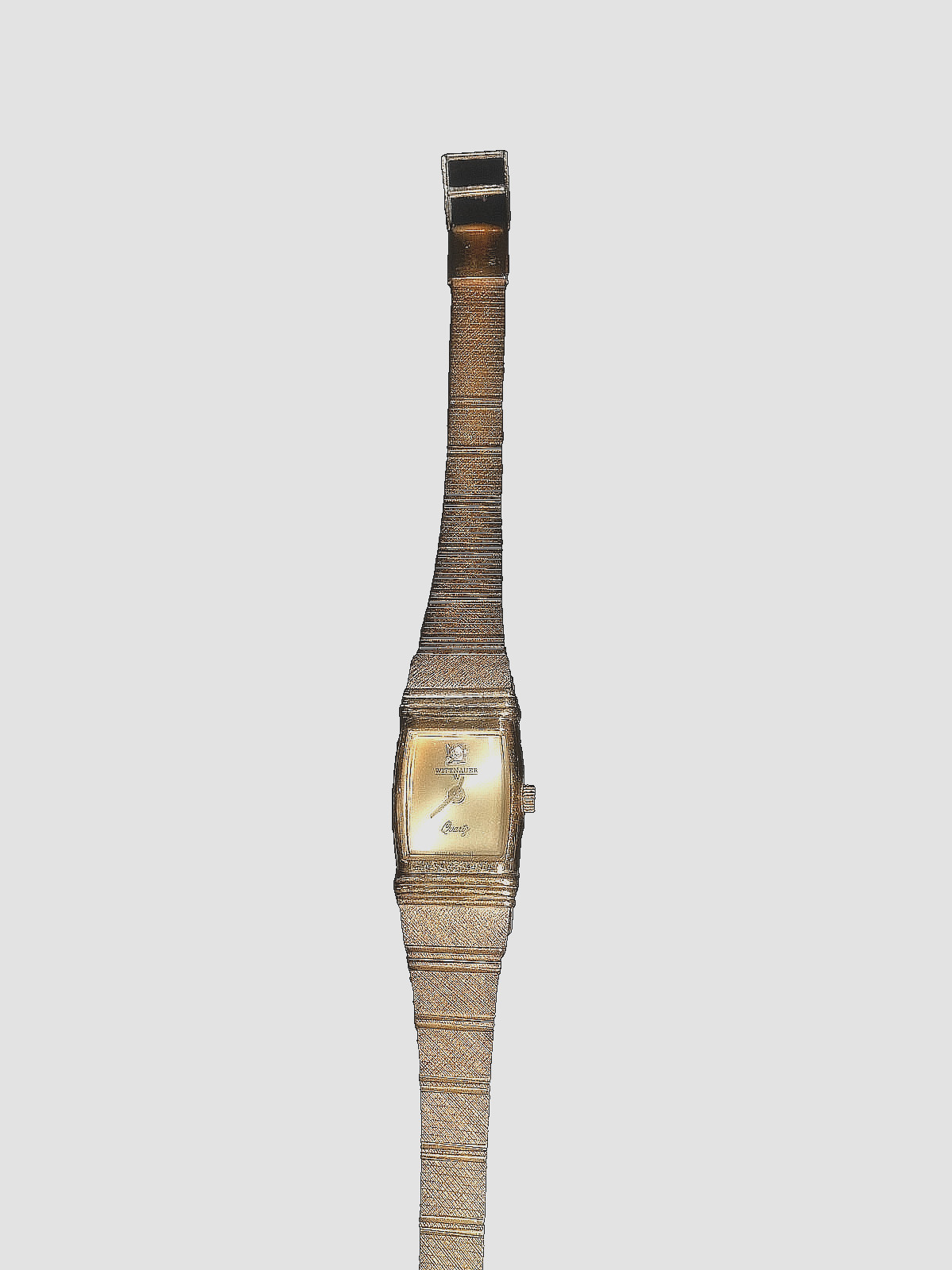 Wittnauer Woman’s Vintage Wristwatch 22/485 with diamond marker (12) Goldtone
