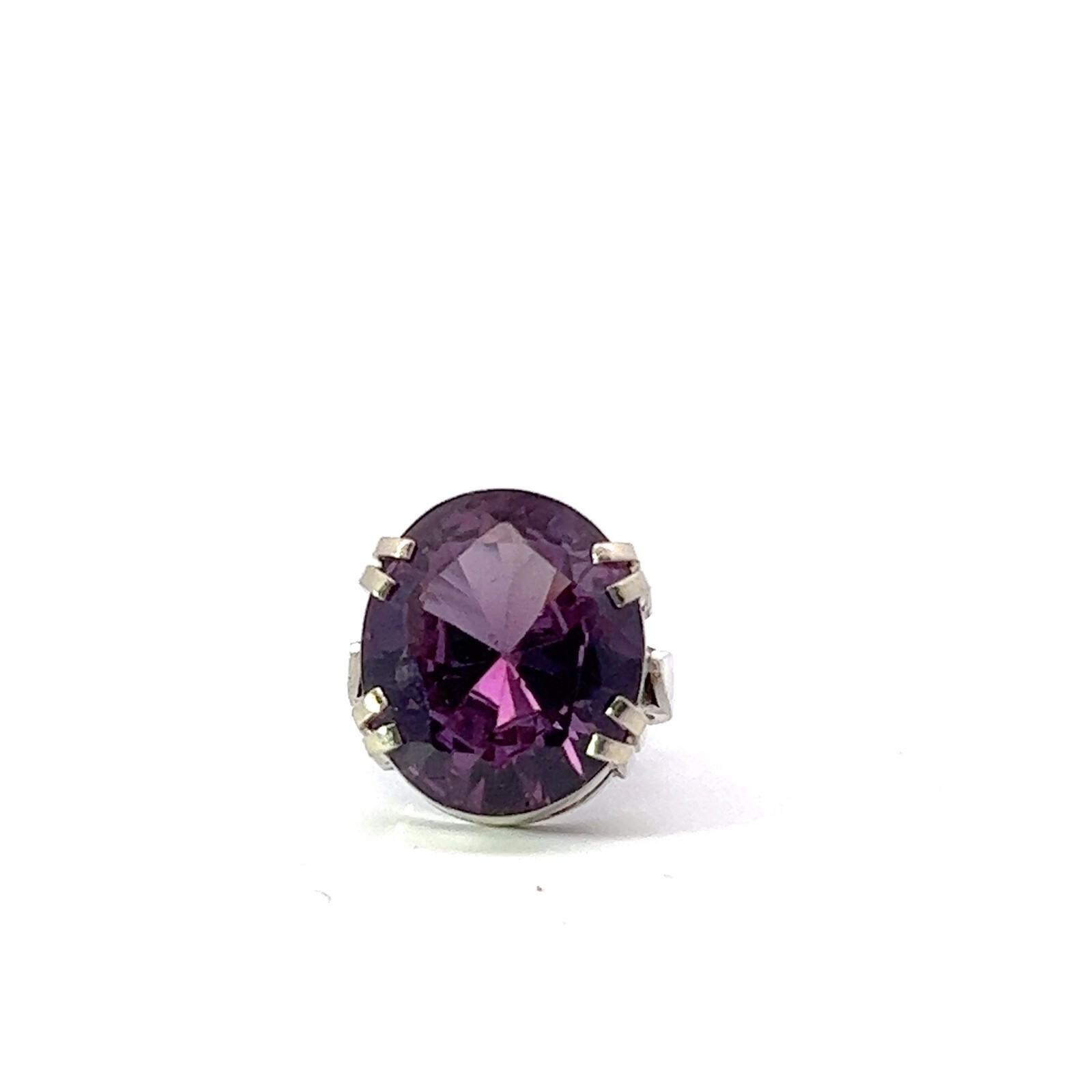Silver 19.2mm Mystic Fire Topaz 17.40ct Solitaire Ring