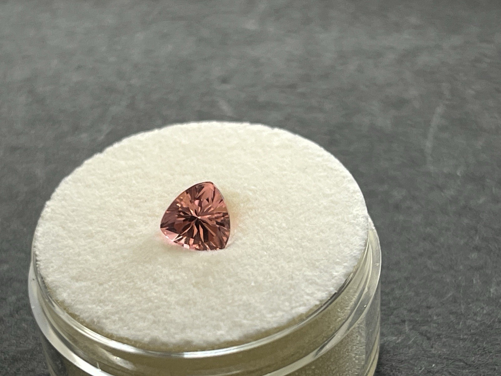 Pink YAG Trillion Cut 1.25 Carats
