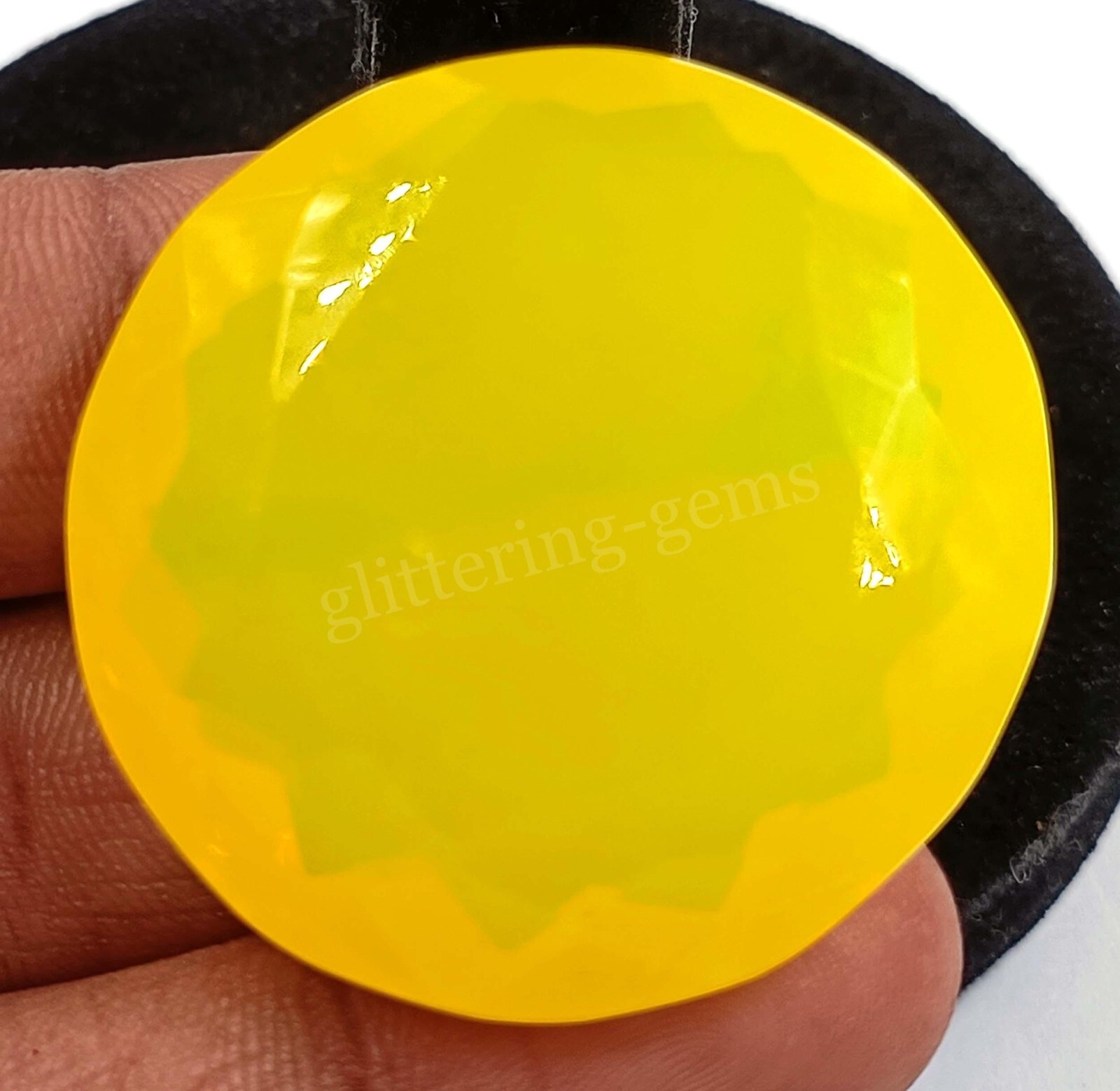 IGL Oval Cut Natural Ethiopia YELLOW Color Opal 144 Ct Loose Gemstone 25F
