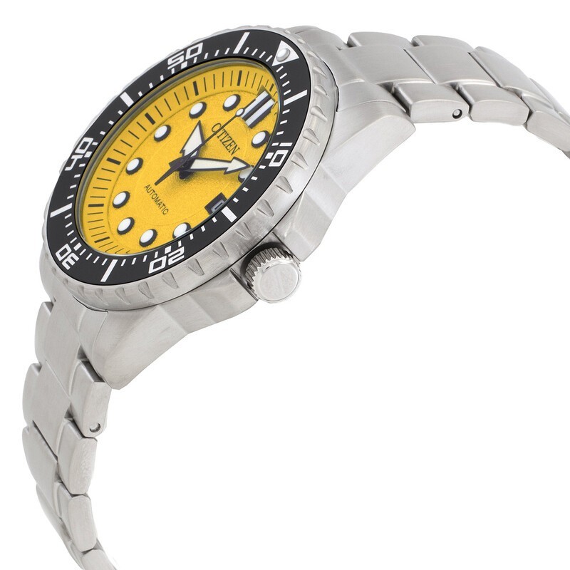 Citizen NJ0170-83Z Automatic Men’s Watch Orange Dial Stainless Steel Bracelet