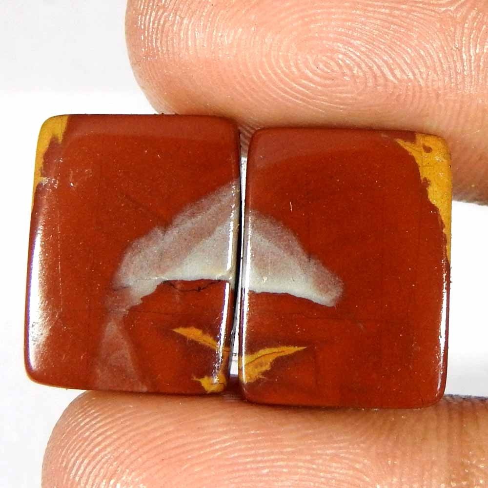 15.25Cts100%Natural Noreena Jasper Cushion Pair Cabochon Loose Gemstone