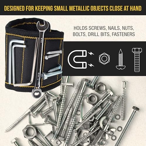 Dura-Gold Magnetic Wristband Tool Belt – Holds Fasteners