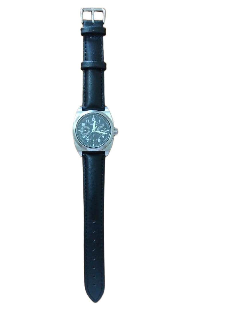 Exc+5 Vintage Seiko SUS 5Y89-0A50 Blue Dial Analog Quartz 35mm Men Watch JDM