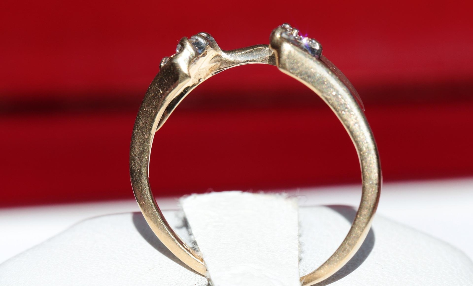 14k yellow gold ring enhancer 0.12c natural diamond size 6 solitaire wrap 1.95gr