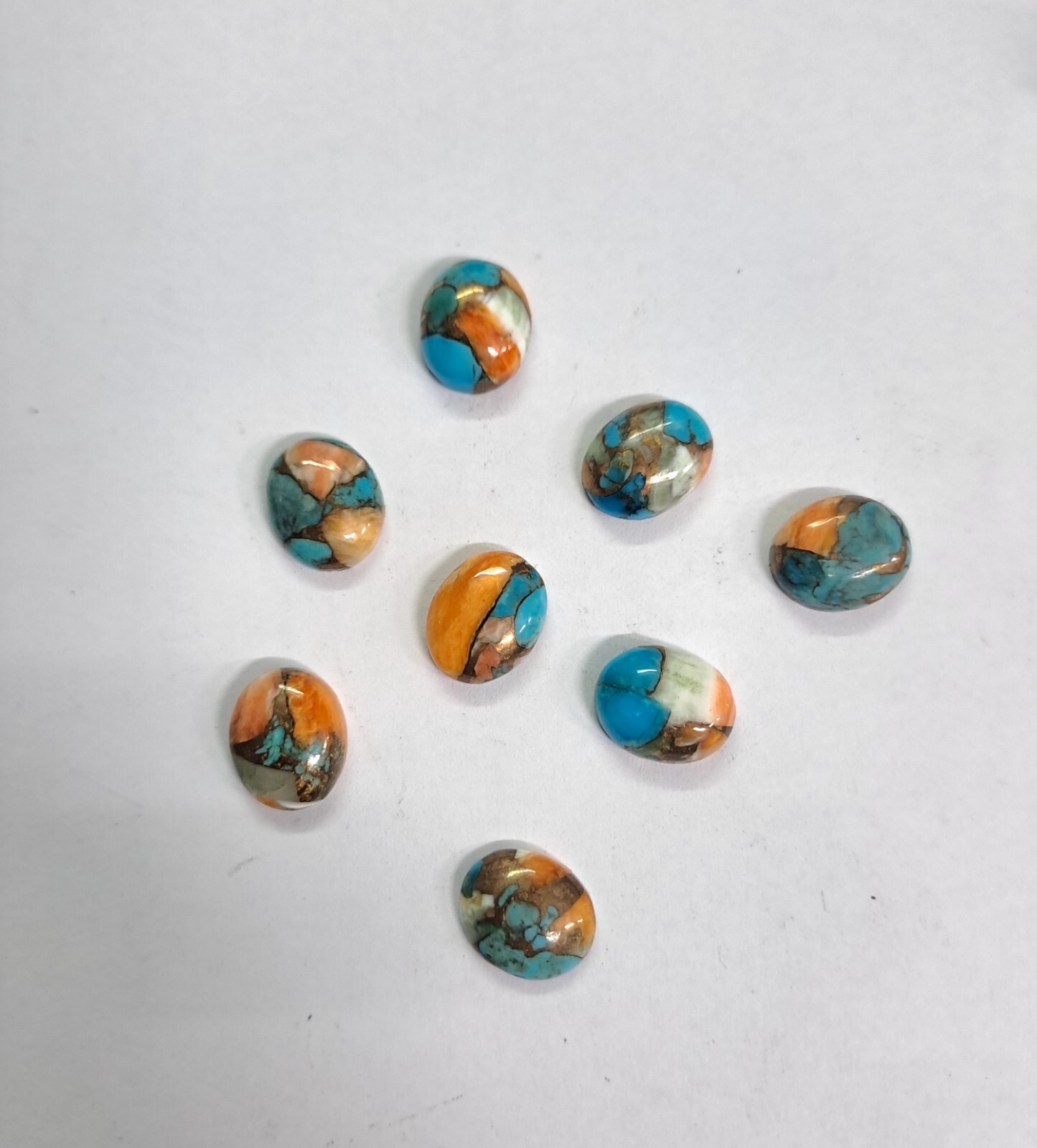 [WHOLESALE] OYSTER COPPER TURQUOISE CABOCHON OVAL SHAPE LOOSE GEMSTONE