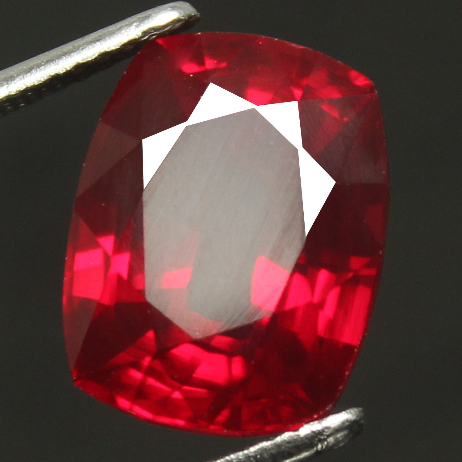 Natural 7.60 Ct Deep Red Ruby Certified Burma 11×8 MM Cushion Unheated Gemstone