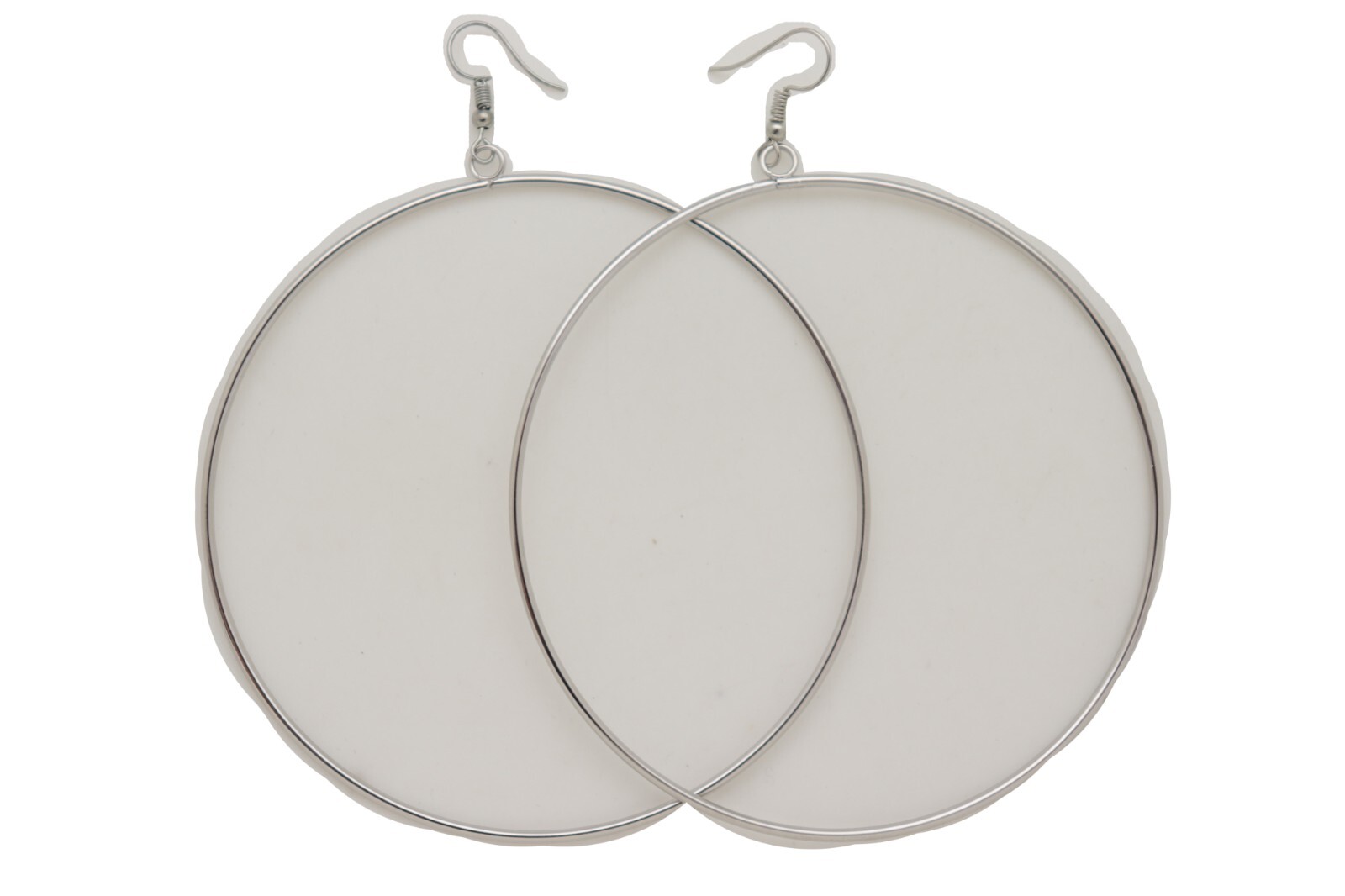 Women Earrings Set Silver Metal Casual Day Wear Large Size Hoop Fashion Jewelry