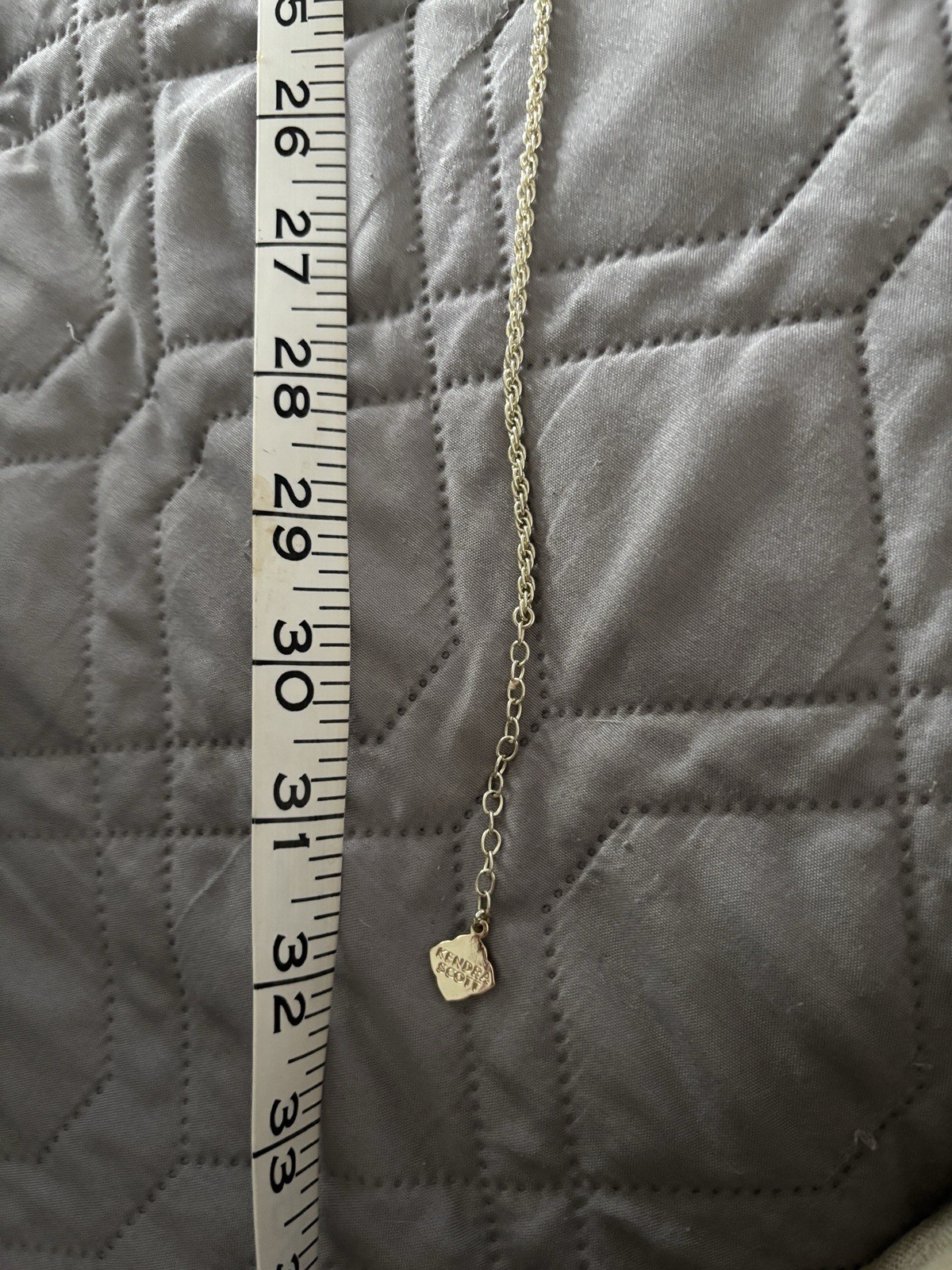 Kendra Scott Gold Tone Hexagon Mother of Pearl Pendant 32in Adj Cable Lobster