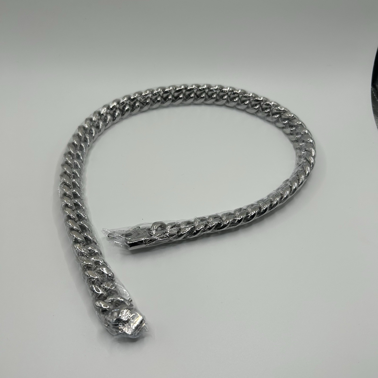 Real 925 Sterling Silver Plated Miami Cuban Mens Chain Necklace 16mm 22 Inch