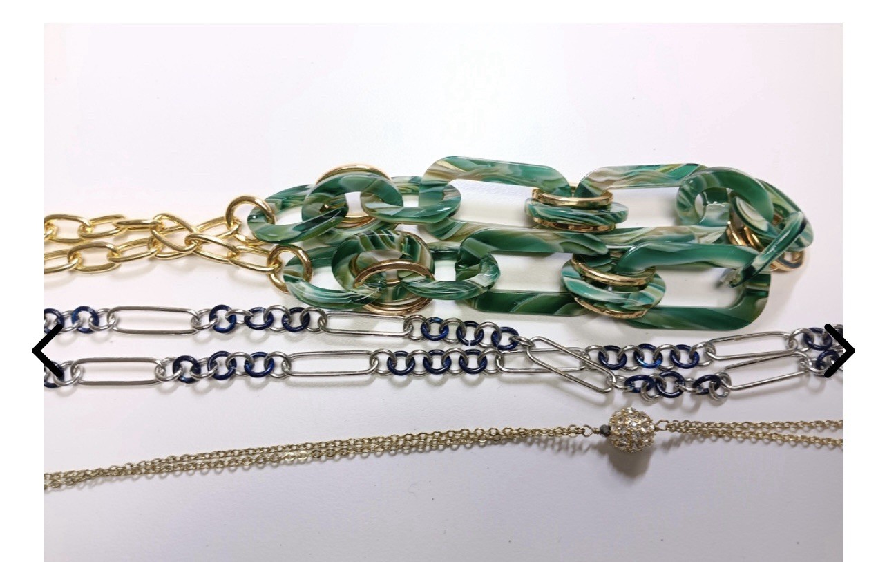 Ann Taylor Jewelry 8 Pcs Bracelets Necklaces Blue Green Ivory gold Silver Tones