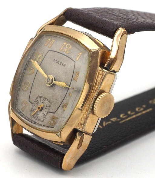 Vintage MASIN Watch Metro Watch Co. 6 Jewels Swiss 10B GF Case SS Back Runs