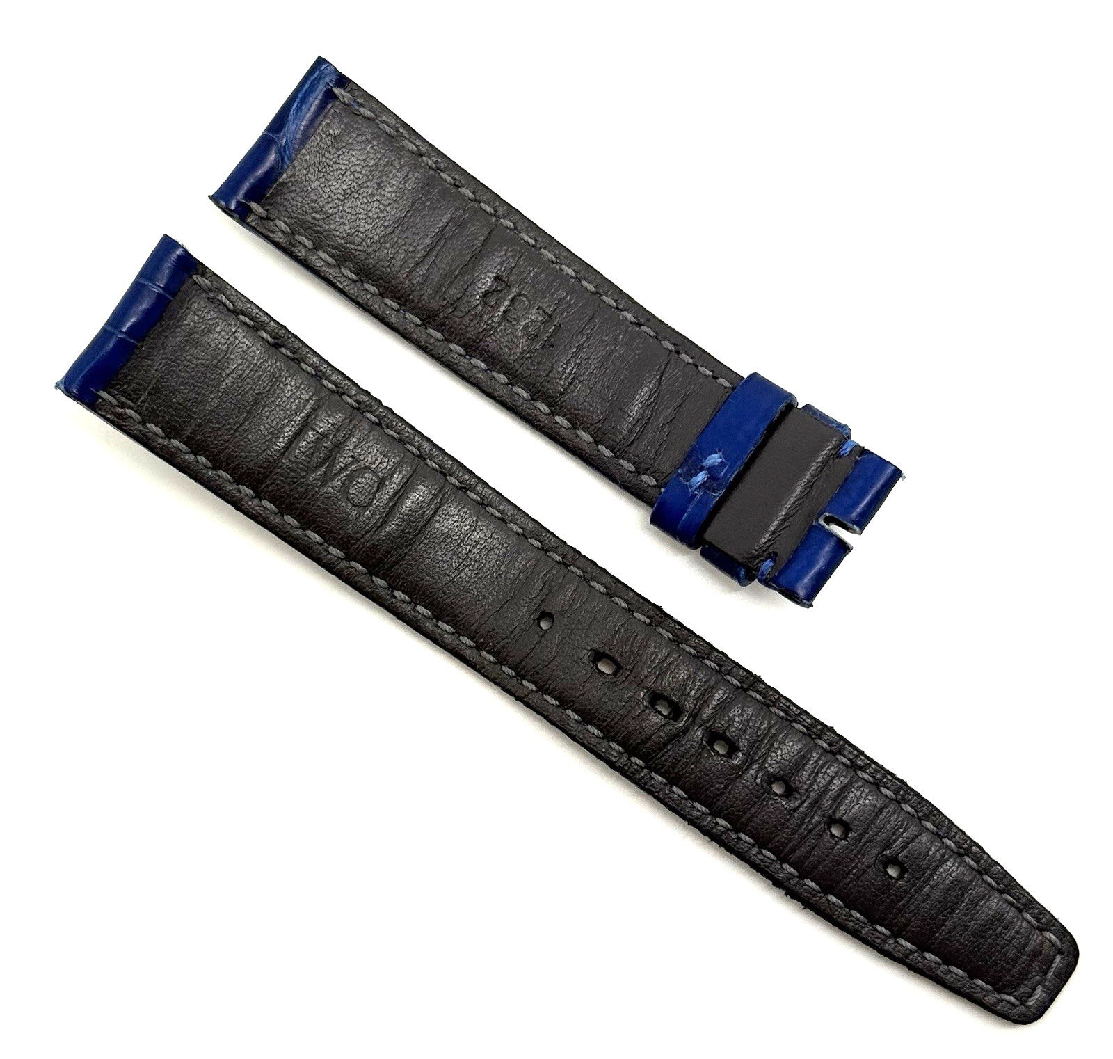 IWC 18mm x 16mm Shiny Blue Alligator Watch Strap Band 1232 Authentic OEM
