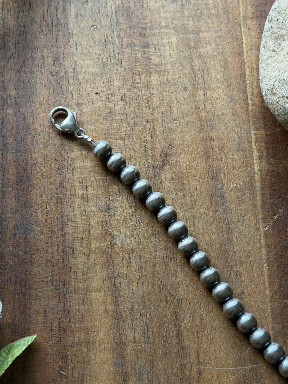 Necklace Chain Extender Sterling Silver Pearls Bead 6mm 6 Inch Lobster Clasp