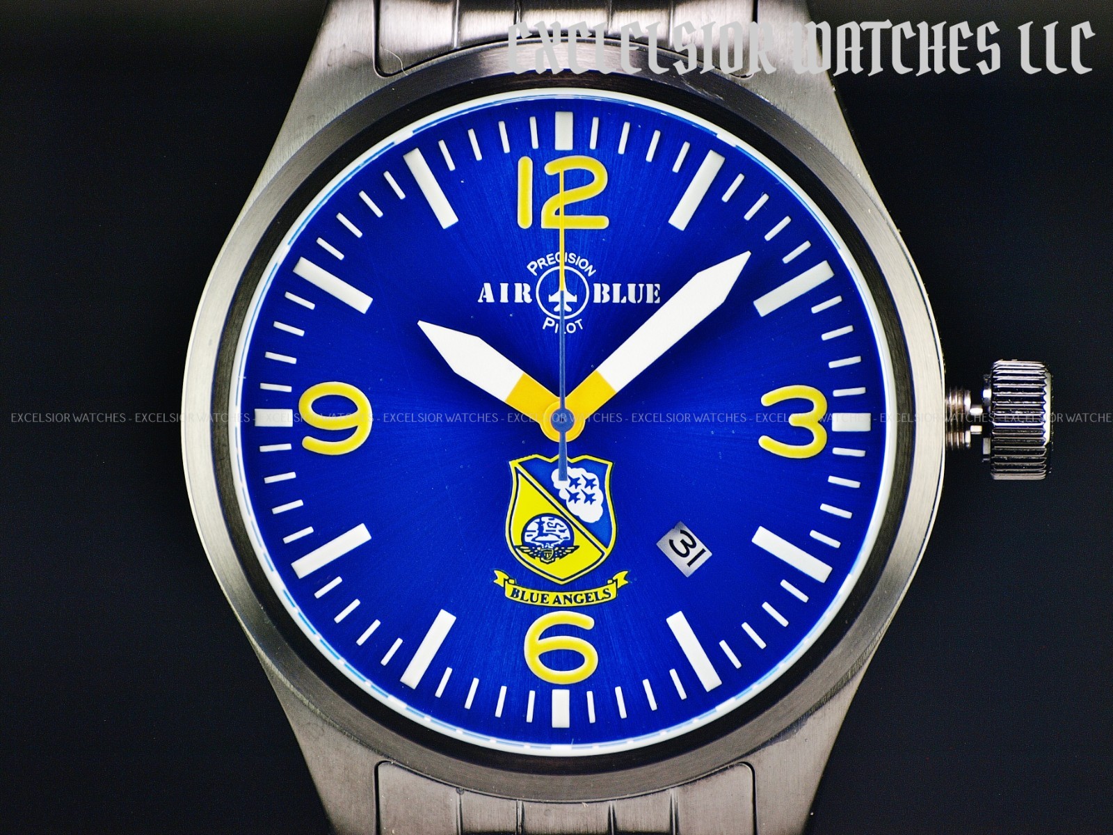 Air Blue By Deep Blue 44mm Blue Angels 9015 Automatic Sapphire Black PVD Watch