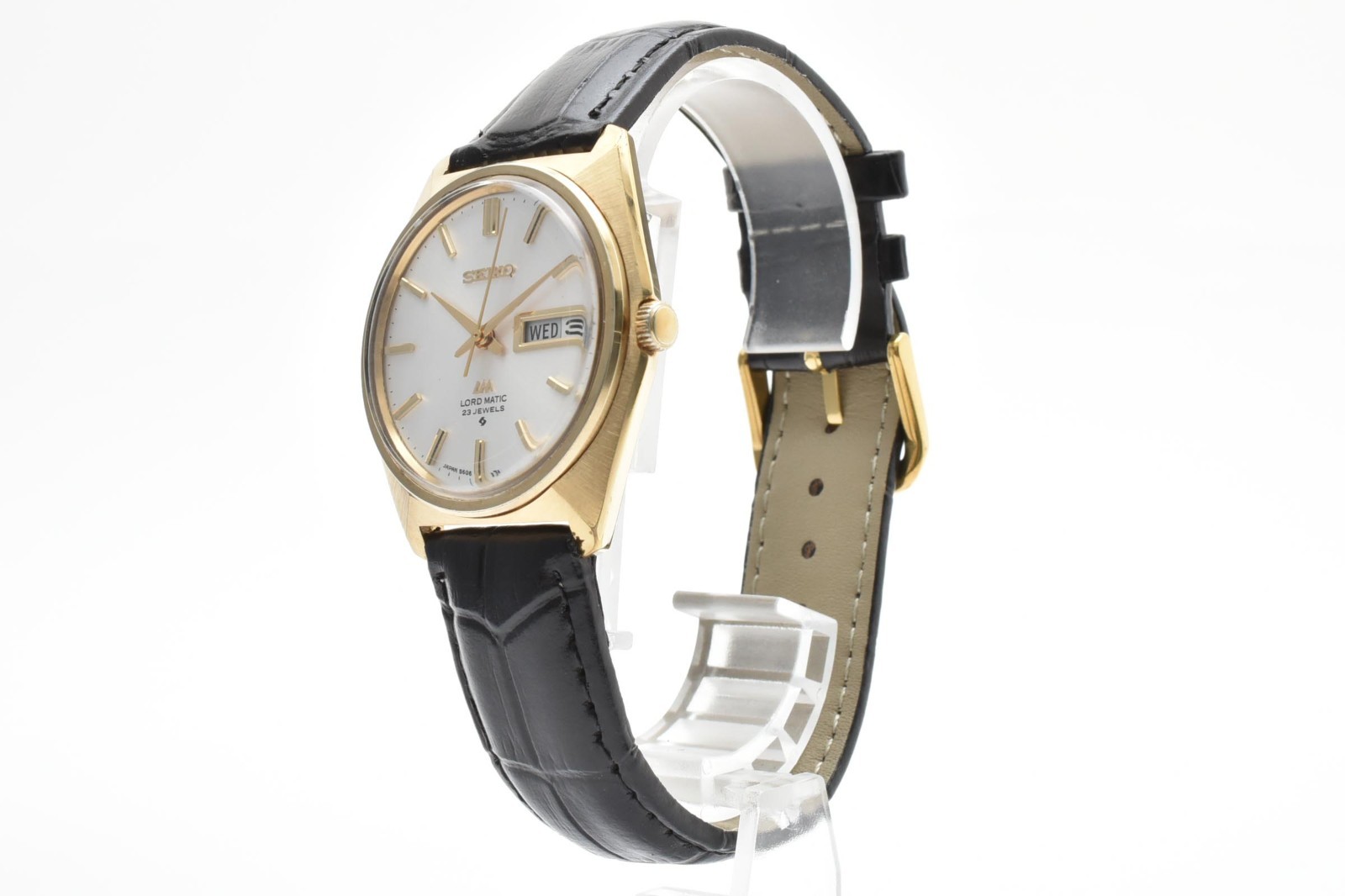 [N MINT ] Vintage SEIKO Lord Matic 5606-7000 Gold 1969 Automatic New Strap