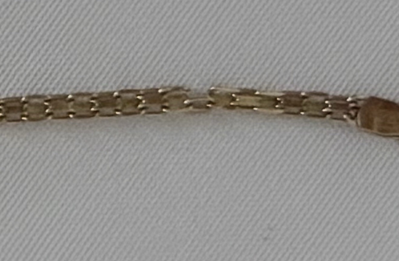 10K Solid Yellow Gold Ankle Bracelet Open Heart Link, 9in, Lobster Clasp