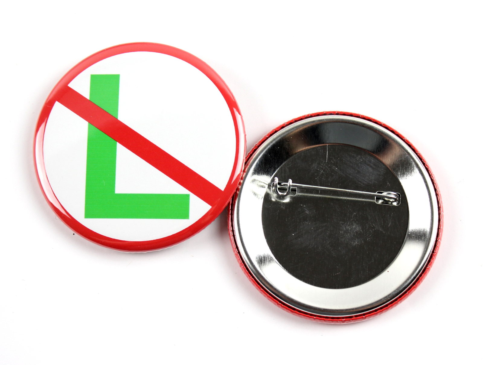 NO “L” – NOEL Christmas Pinback Buttons – 2.25 Inch Round – 5 Pack