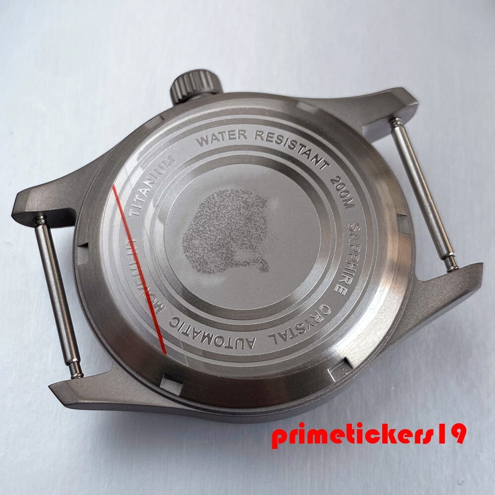 39mm Pilot Titanium Dive Watch Case+Dial Hands Set Mod Parts Fit NH35 NH36 NH38