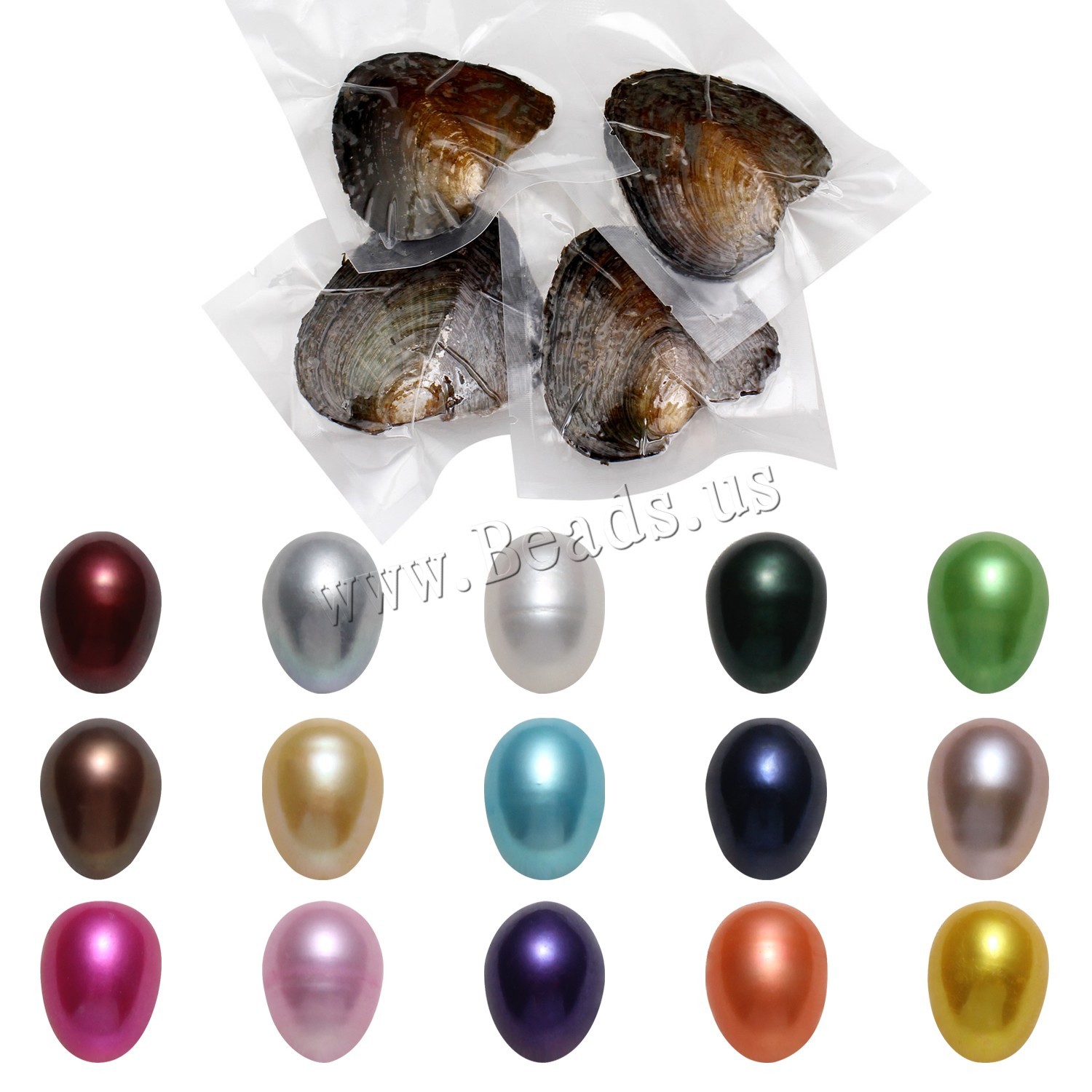 50X Akoya Oysters with Pearls Freshwater Pearl 7-8mm Vacuum Individually Wrapped