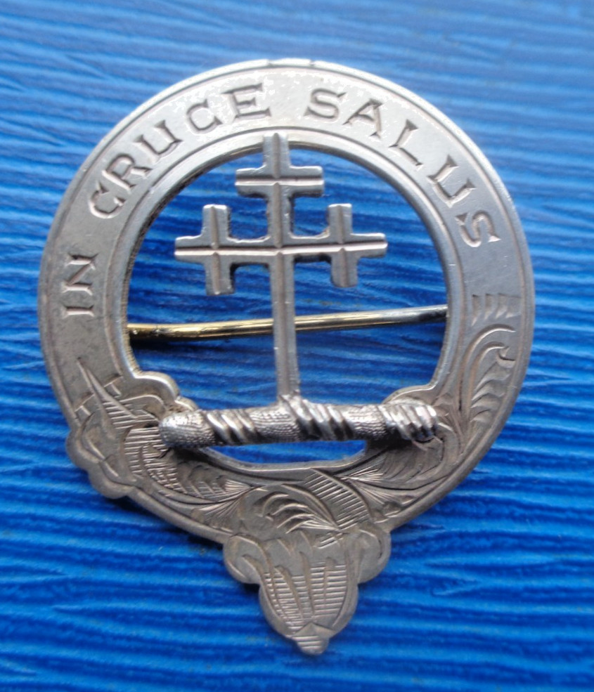 Silver Clan Taylor Badge Brooch Scottish hm 1948 Edin Medlock & Craig Inverness