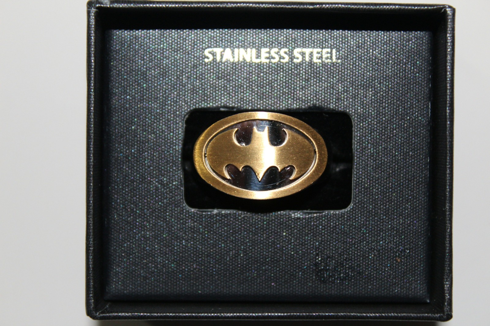 Batman Ring Stainless Steel (s18) DC Comics Batman Logo Warner Bros