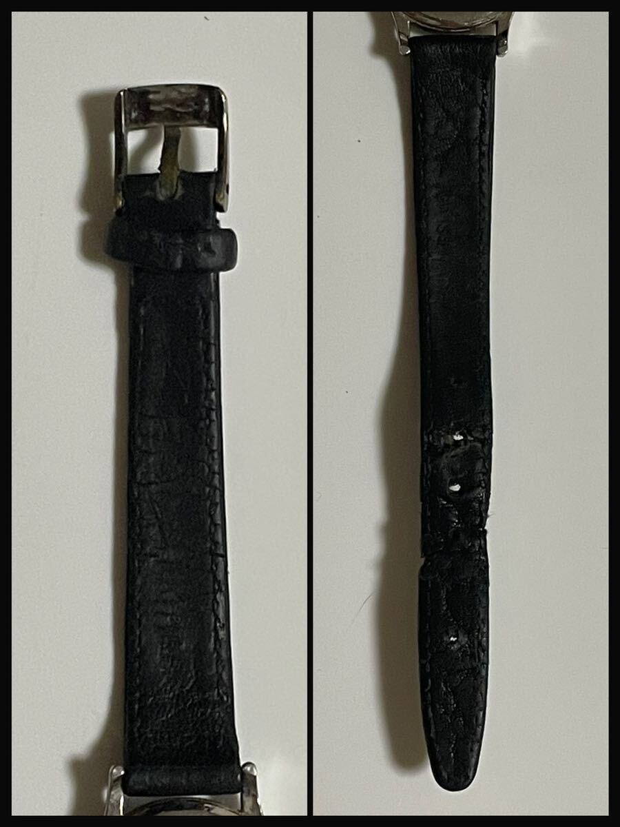 Tiffany & Co. Classic Round Watch Roman Numeral/Date Black Strap W/W02