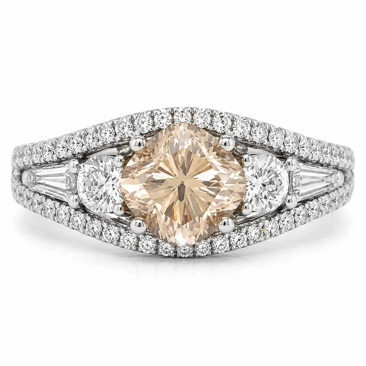 Natural Fancy Yellow Diamond Halo Ring 14K White Gold | 1.75ctw GIA Report