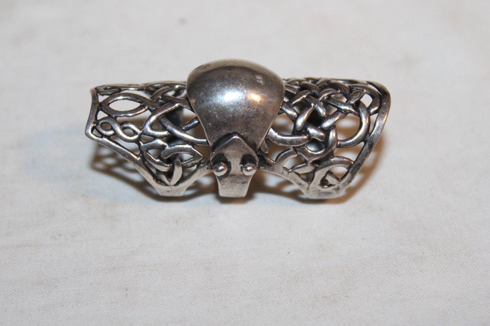 Vintage Full Finger Armor Joint Knuckle Men Women 925 Sterling Silver Ring