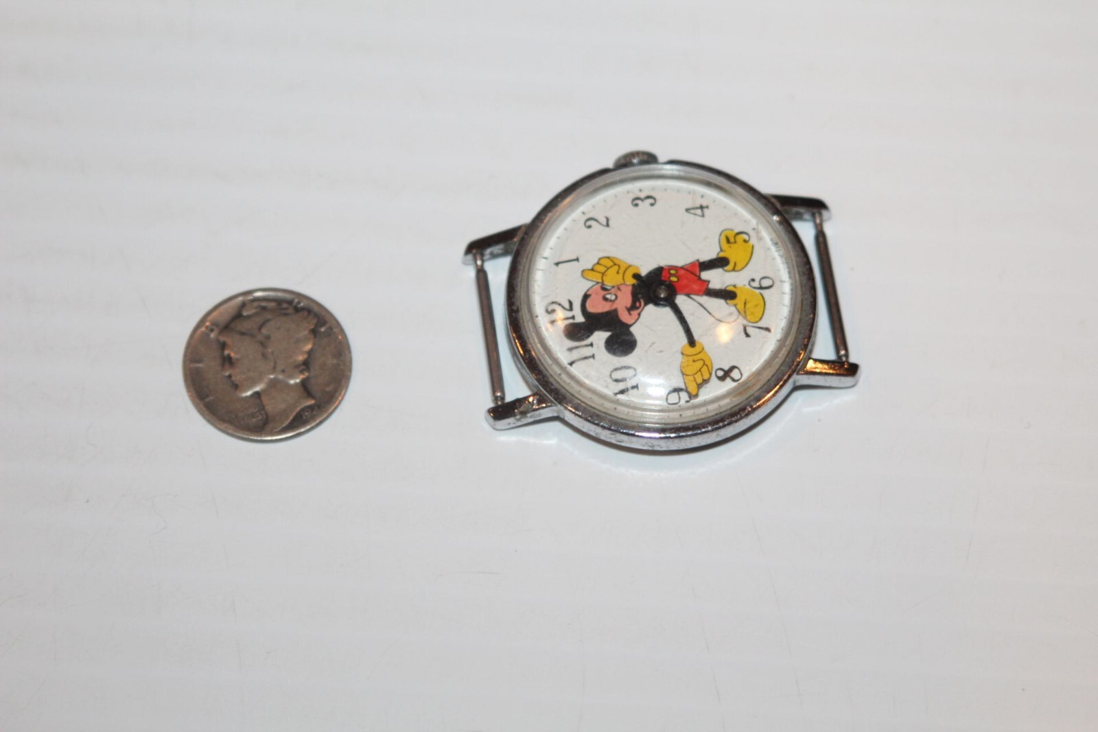 Vintage MCM 1970s Mickey Mouse Watch Disney Ingersol? Disney Productions AS IS