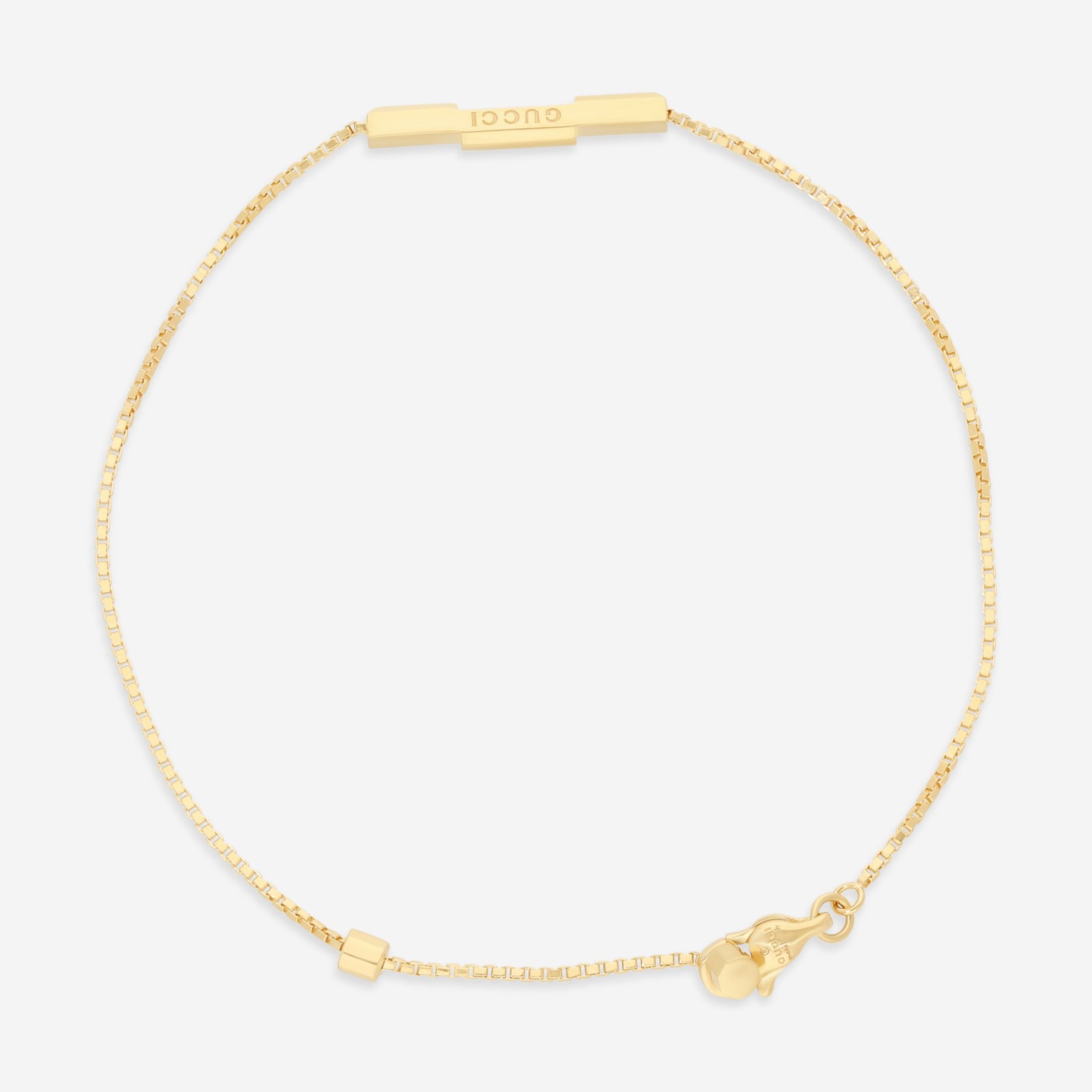 Gucci Link to Love 18K Yellow Gold Bracelet YBA662106001016 Size S MSRP $1,250
