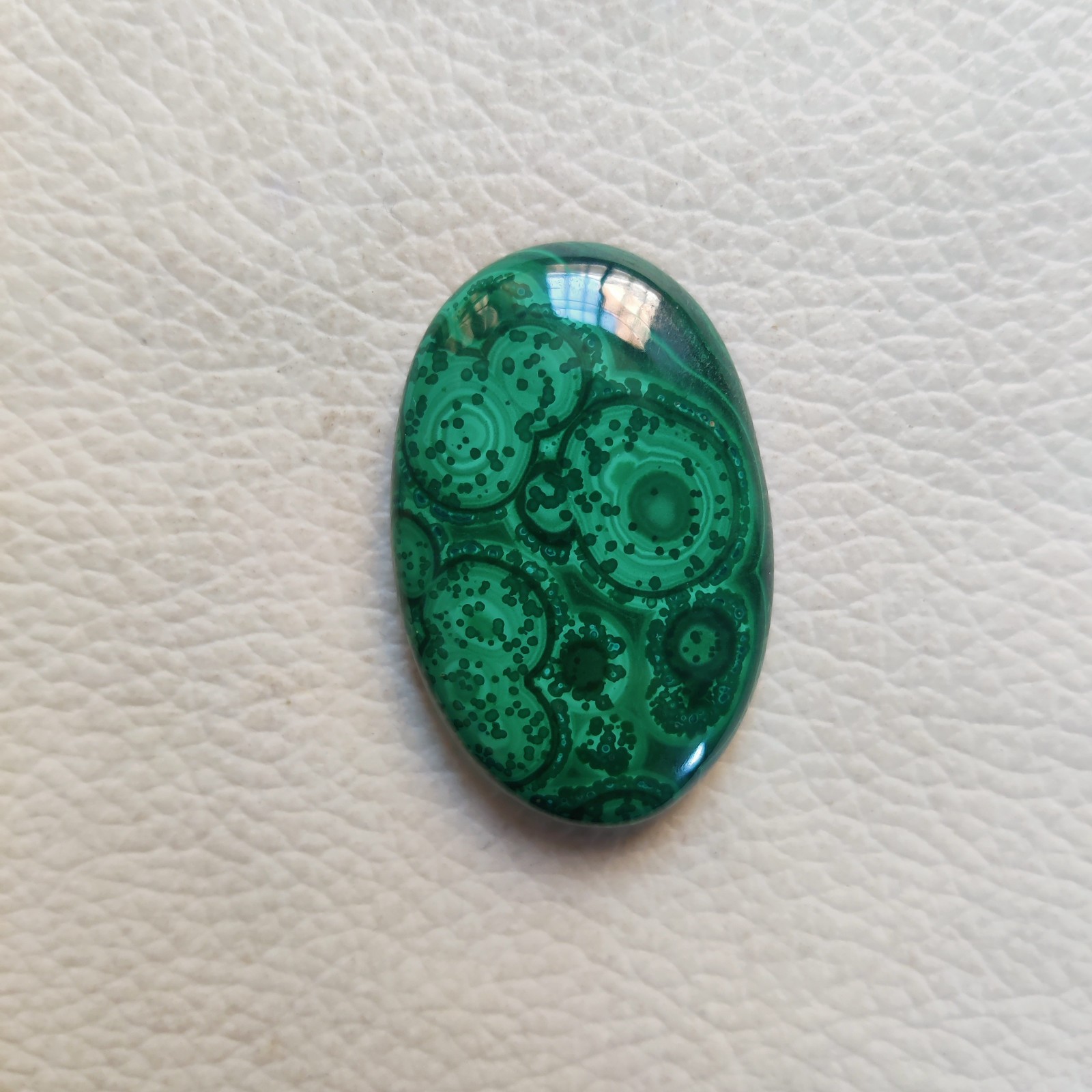 Natural Green Malachite Loose Gemstone Cabochon,Oval-58 CT,35 X 23 X 7 MM