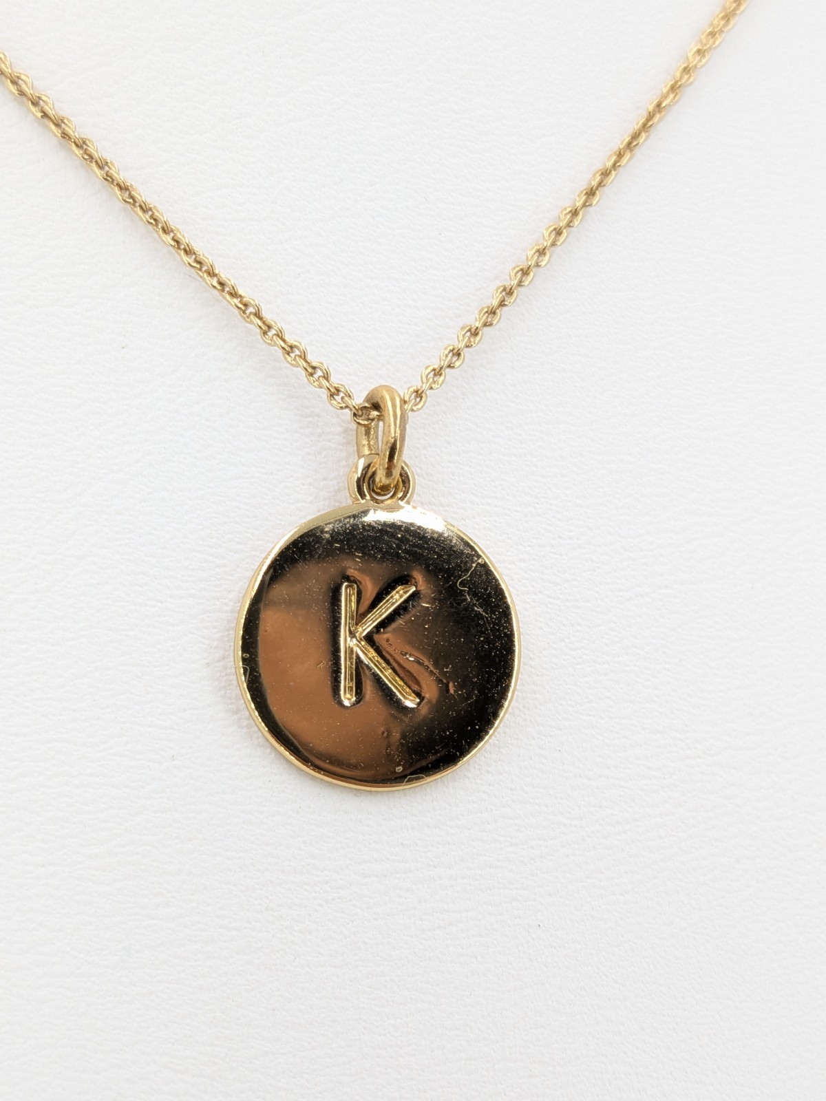 Kate Spade Necklace K Initial One In A Million 12K Gold Plated 17-20in Pendant