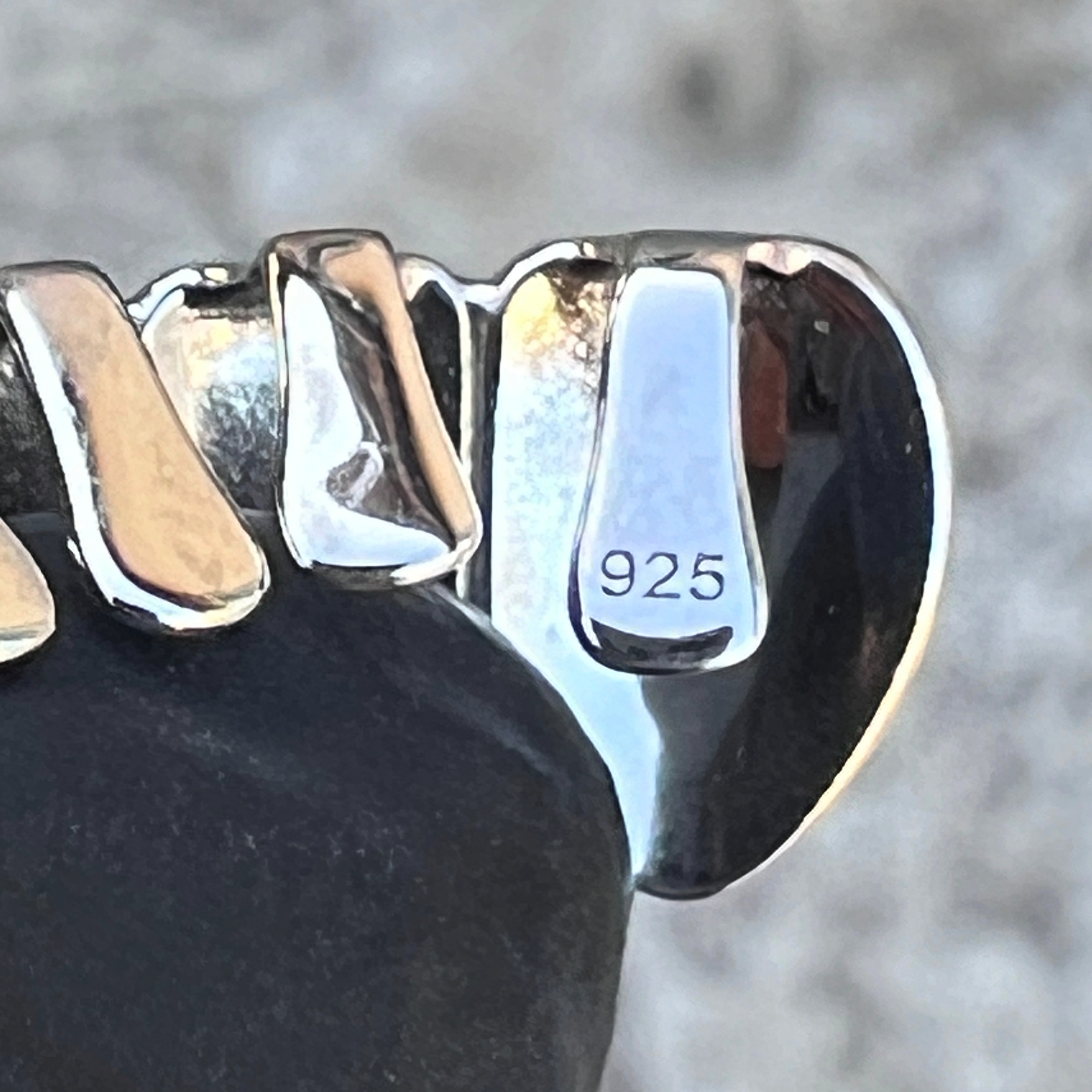 Real Solid 925 Sterling Silver White Enamel Grillz Bottom Row Six Teeth Grills