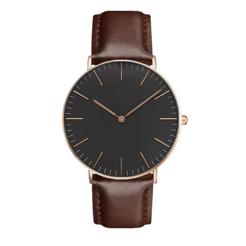 Luxury Women’s Watch Rose Gold Shell Dial Leather Strap Fashion Gift